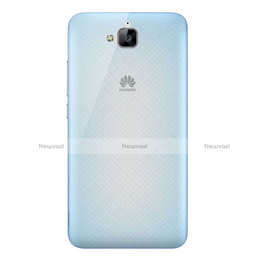 Ultra-thin Transparent Matte Finish Case for Huawei Y6 Pro Blue
