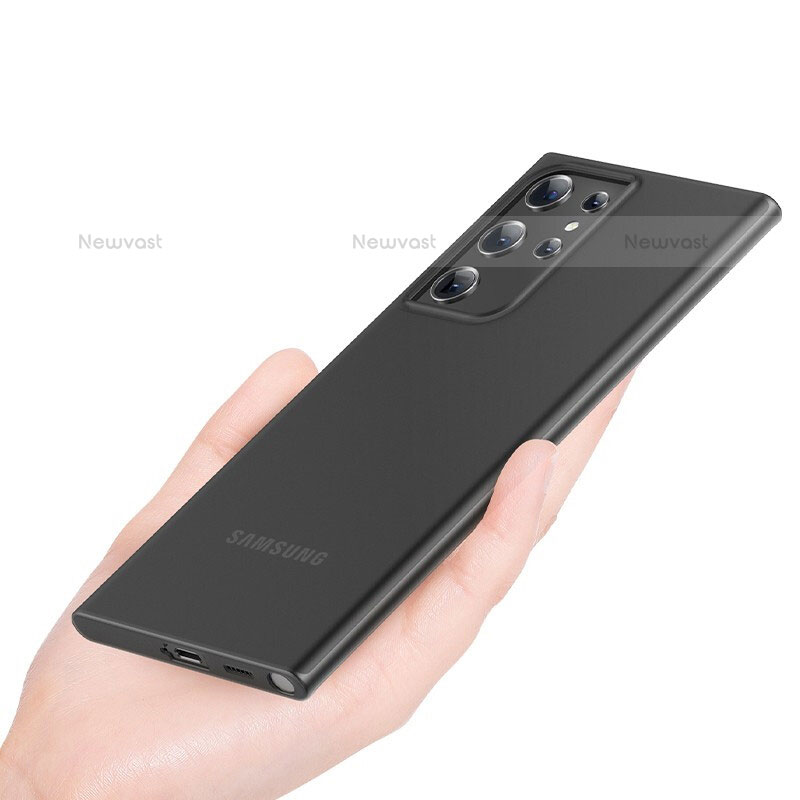 Ultra-thin Transparent Matte Finish Case H01 for Samsung Galaxy S21 Ultra 5G Black
