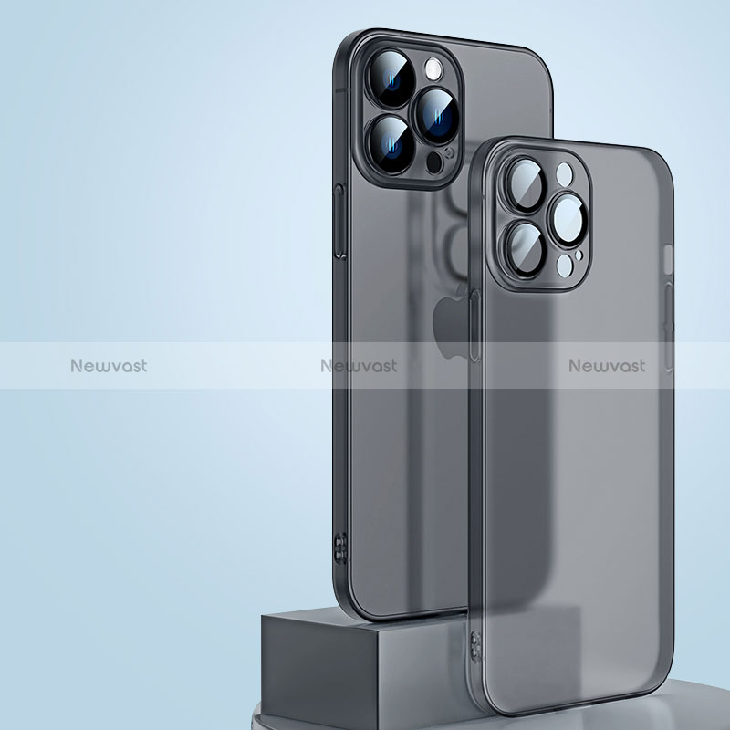 Ultra-thin Transparent Matte Finish Case QC1 for Apple iPhone 12 Pro Max Black