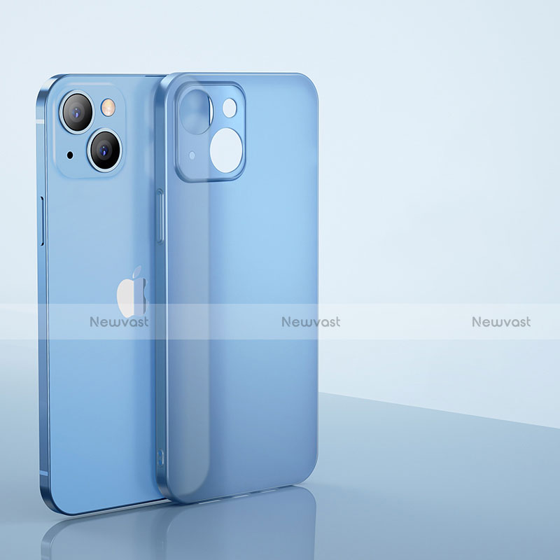 Ultra-thin Transparent Matte Finish Case U01 for Apple iPhone 13 Mini Blue