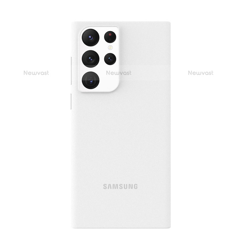 Ultra-thin Transparent Matte Finish Case U01 for Samsung Galaxy S22 Ultra 5G White