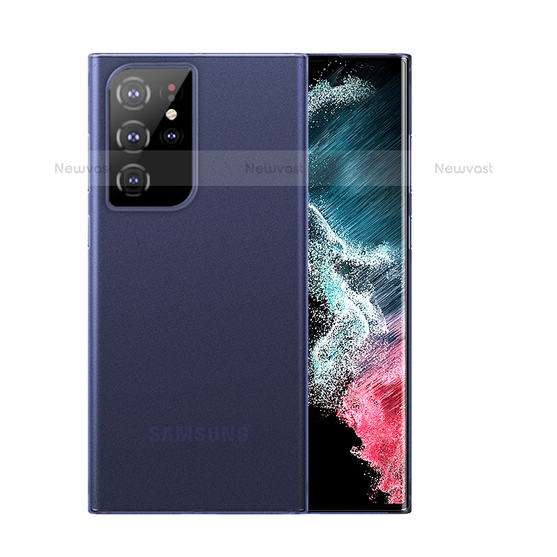 Ultra-thin Transparent Matte Finish Case U03 for Samsung Galaxy S21 Ultra 5G Blue