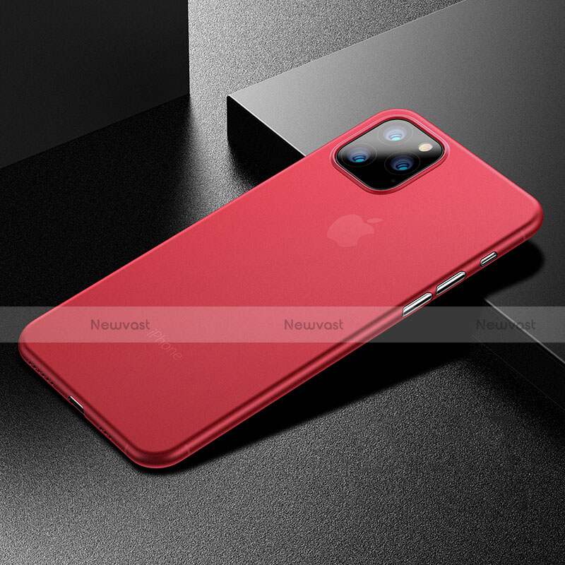 Ultra-thin Transparent Matte Finish Case U04 for Apple iPhone 11 Pro Max Red