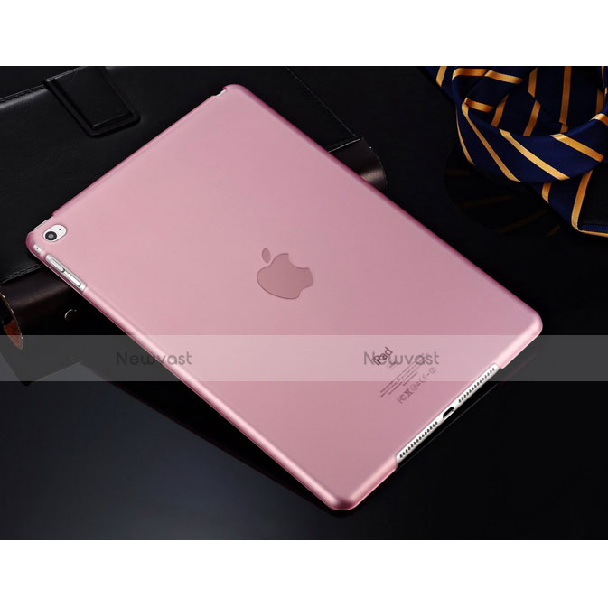 Ultra-thin Transparent Matte Finish Cover Case for Apple iPad Air 2 Pink