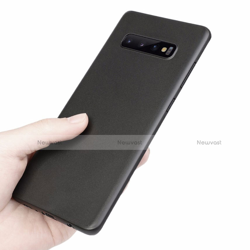 Ultra-thin Transparent Matte Finish Cover Case for Samsung Galaxy S10 Black