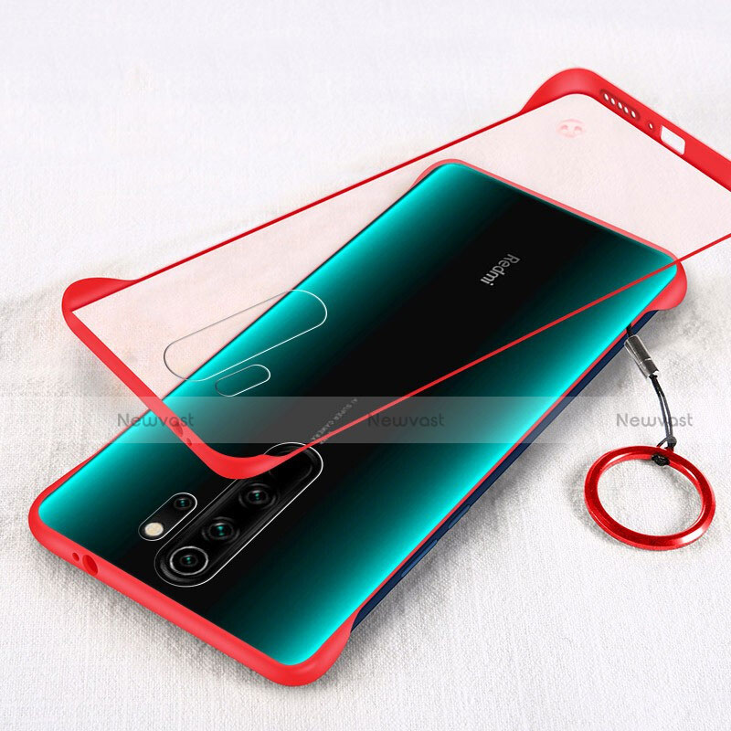 Ultra-thin Transparent Matte Finish Cover Case for Xiaomi Redmi Note 8 Pro Red