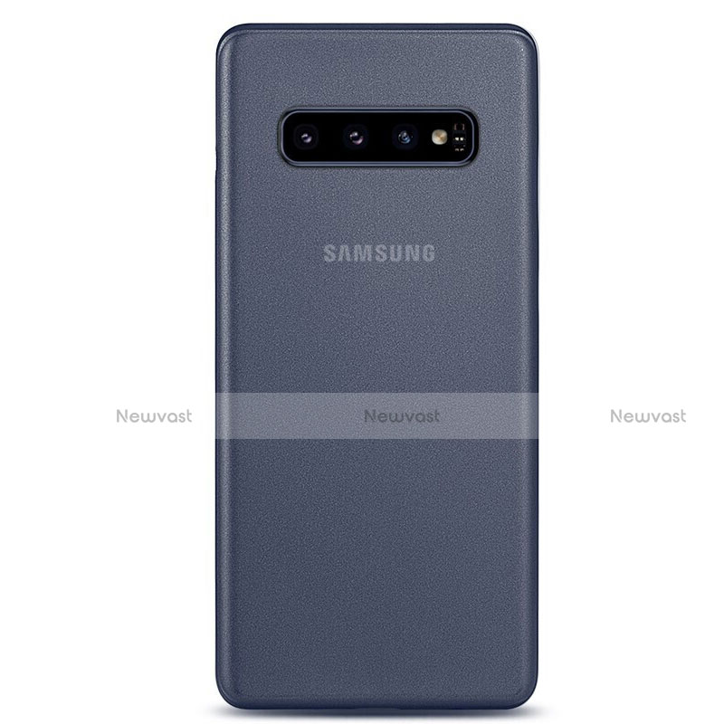 Ultra-thin Transparent Matte Finish Cover Case P01 for Samsung Galaxy S10 Plus Blue