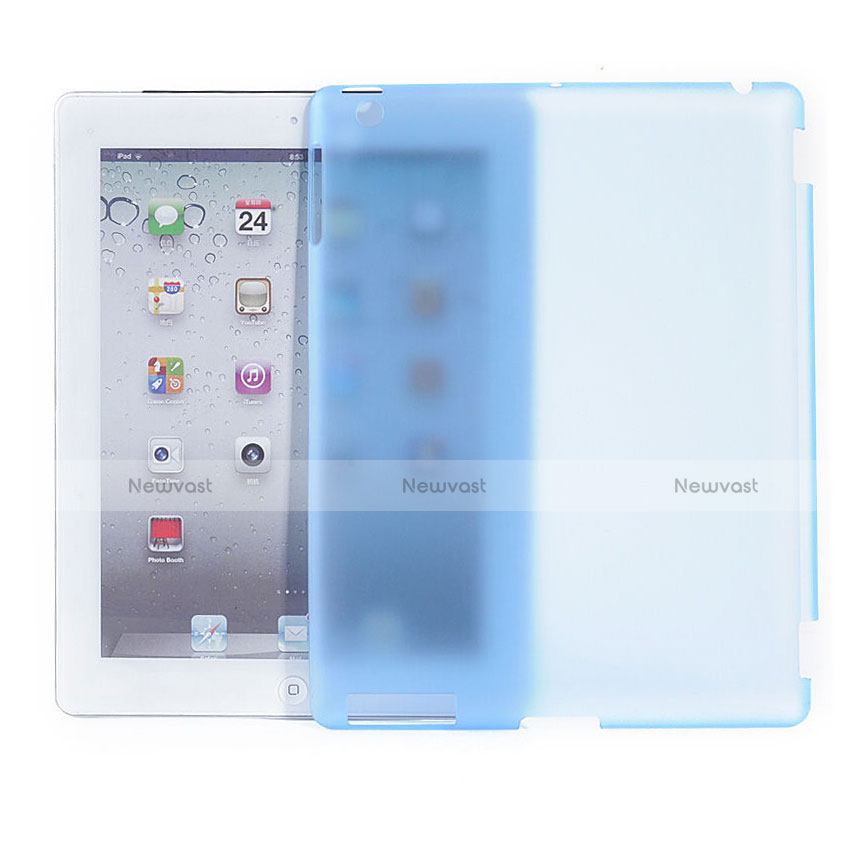 Ultra-thin Transparent Matte Finish Cover for Apple iPad 2 Sky Blue