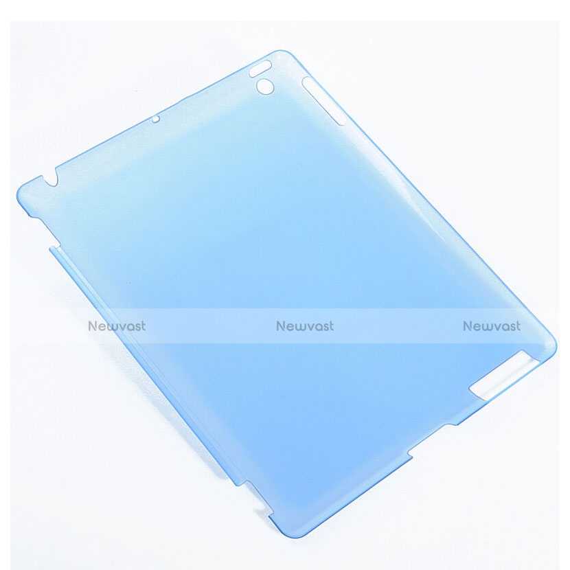 Ultra-thin Transparent Matte Finish Cover for Apple iPad 2 Sky Blue