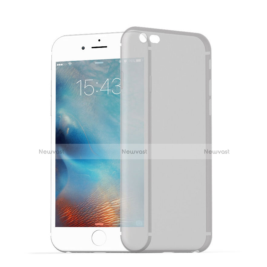 Ultra-thin Transparent Matte Finish Soft Case for Apple iPhone 6S Plus Gray