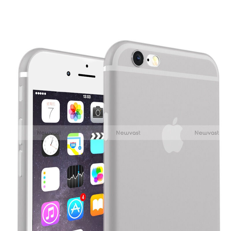 Ultra-thin Transparent Matte Finish Soft Case for Apple iPhone 6S Plus Gray