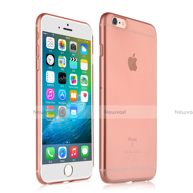 Ultra-thin Transparent Matte Finish Soft Case for Apple iPhone 6S Rose Gold