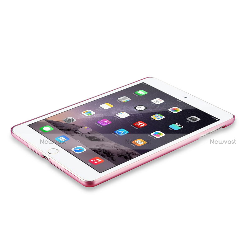 Ultra-thin Transparent Plastic Back Cover for Apple iPad Mini 2 Pink