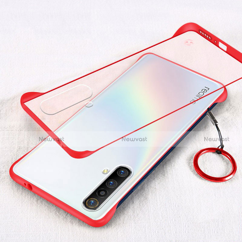 Ultra-thin Transparent Plastic Case Cover for Realme X50 5G Red