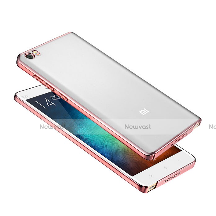 Ultra-thin Transparent Plastic Case Cover for Xiaomi Mi Note Rose Gold