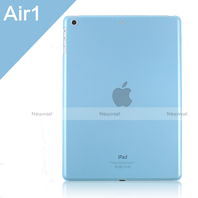 Ultra-thin Transparent Plastic Case for Apple iPad Air Sky Blue