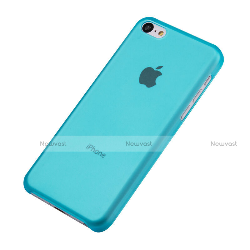 Ultra-thin Transparent Plastic Case for Apple iPhone 5C Sky Blue