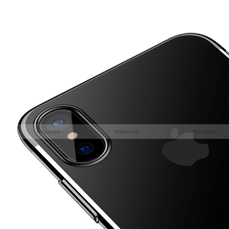 Ultra-thin Transparent Plastic Case for Apple iPhone X Black