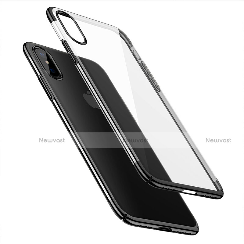 Ultra-thin Transparent Plastic Case for Apple iPhone Xs Black
