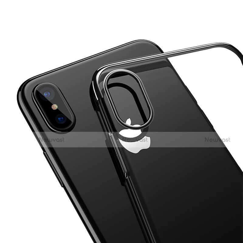 Ultra-thin Transparent Plastic Case for Apple iPhone Xs Black