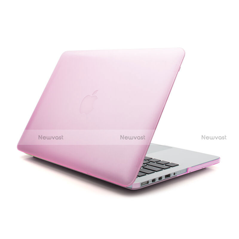 Ultra-thin Transparent Plastic Case for Apple MacBook Air 11 inch Pink