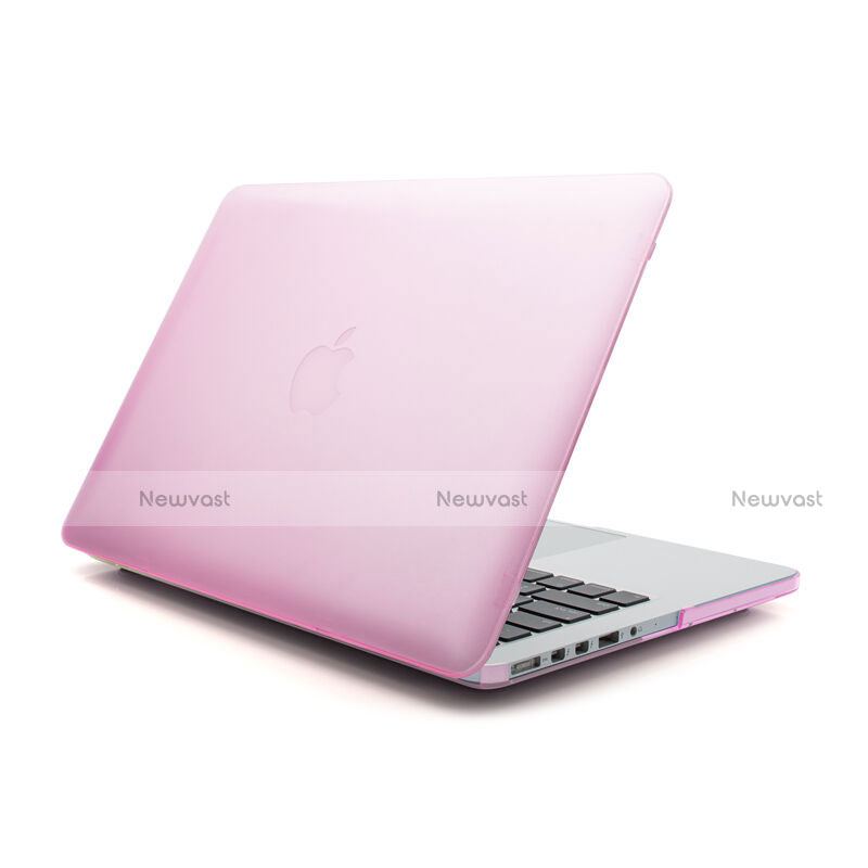 Ultra-thin Transparent Plastic Case for Apple MacBook Air 13 inch Pink