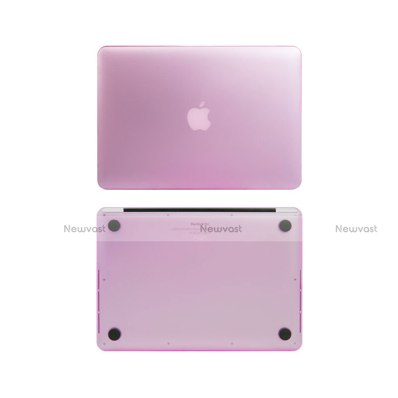 Ultra-thin Transparent Plastic Case for Apple MacBook Air 13 inch Pink