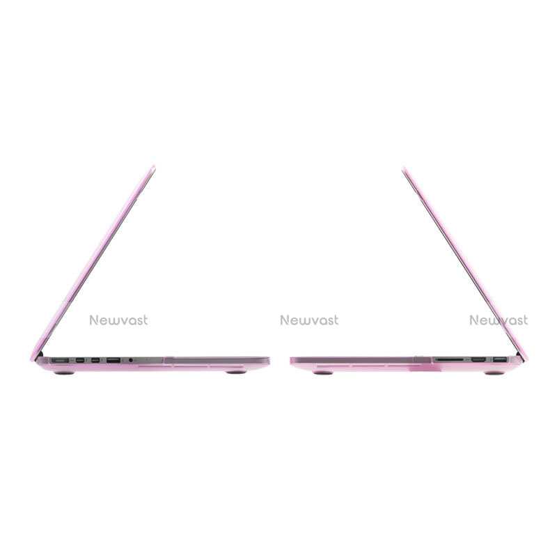 Ultra-thin Transparent Plastic Case for Apple MacBook Air 13 inch Pink