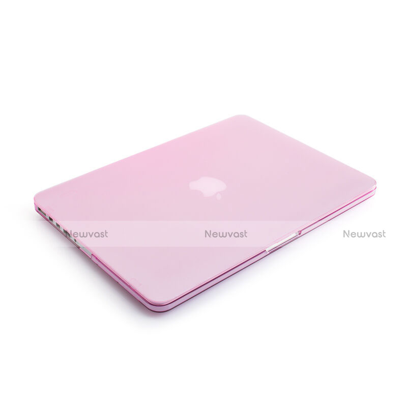 Ultra-thin Transparent Plastic Case for Apple MacBook Pro 13 inch Retina Pink