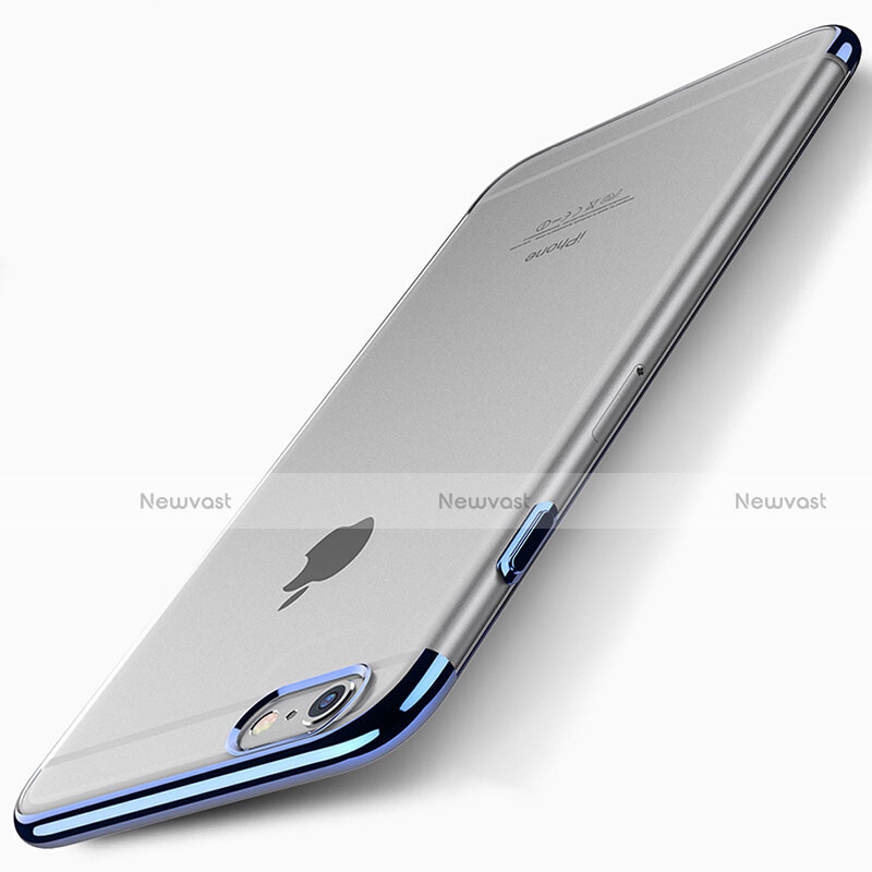 Ultra-thin Transparent Plastic Case T01 for Apple iPhone 6 Blue