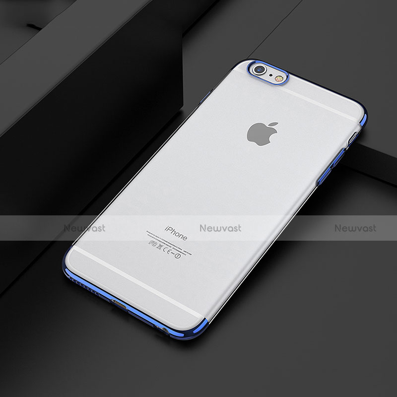 Ultra-thin Transparent Plastic Case T01 for Apple iPhone 6 Blue