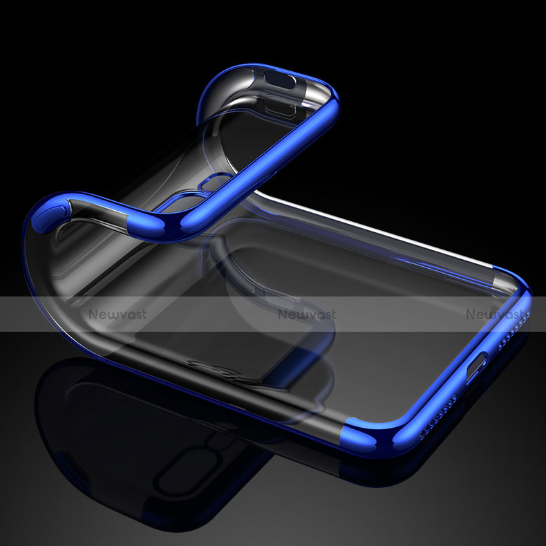 Ultra-thin Transparent TPU Soft Case A04 for Apple iPhone 8 Plus Blue