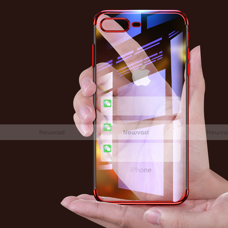 Ultra-thin Transparent TPU Soft Case A06 for Apple iPhone 8 Plus Red