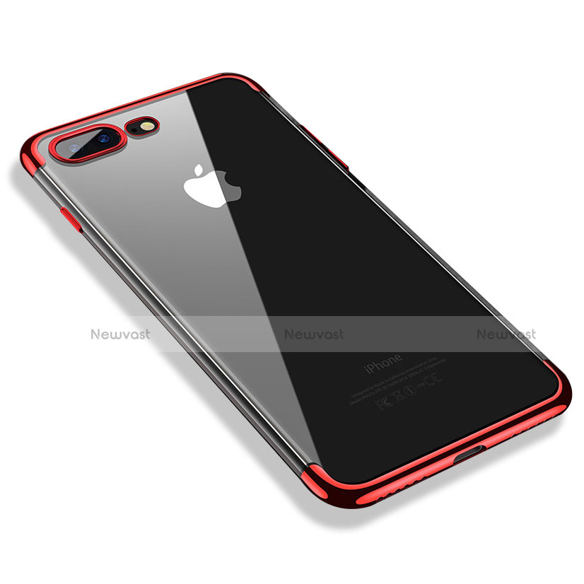 Ultra-thin Transparent TPU Soft Case A06 for Apple iPhone 8 Plus Red