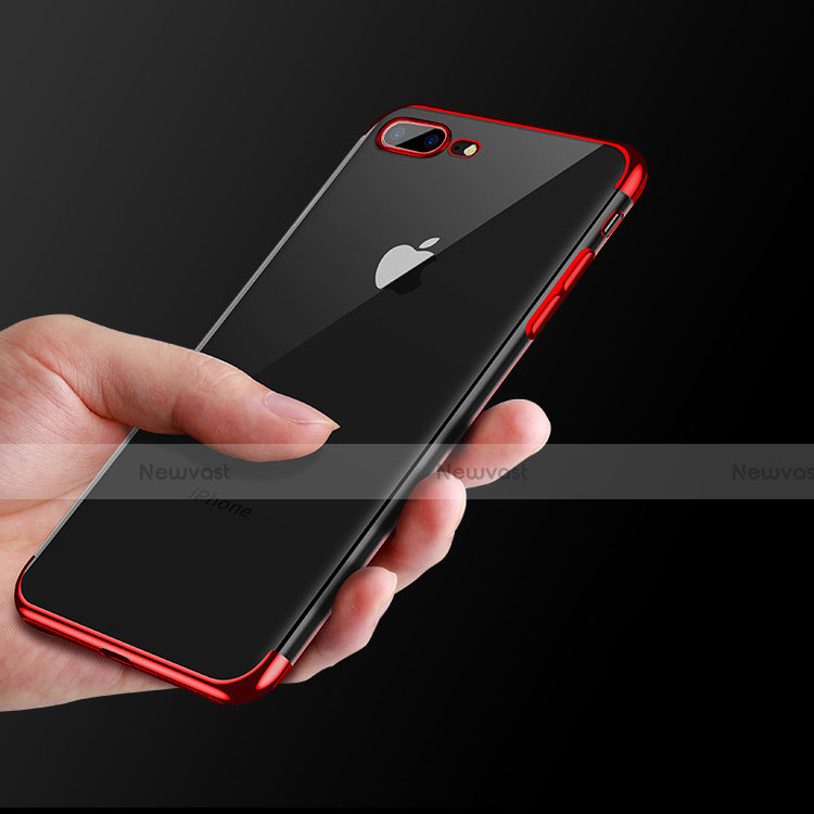 Ultra-thin Transparent TPU Soft Case A06 for Apple iPhone 8 Plus Red