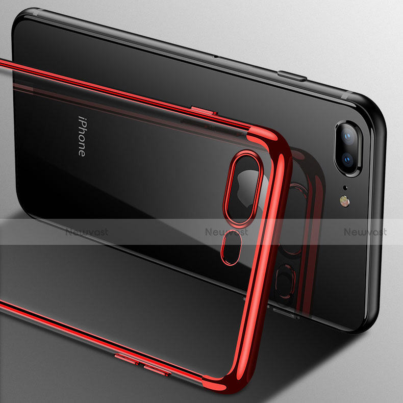 Ultra-thin Transparent TPU Soft Case A06 for Apple iPhone 8 Plus Red