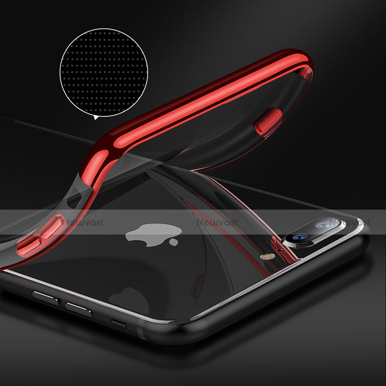 Ultra-thin Transparent TPU Soft Case A06 for Apple iPhone 8 Plus Red