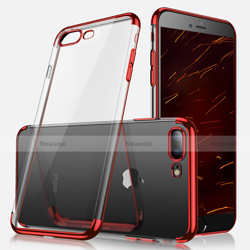 Ultra-thin Transparent TPU Soft Case A07 for Apple iPhone 8 Plus Red