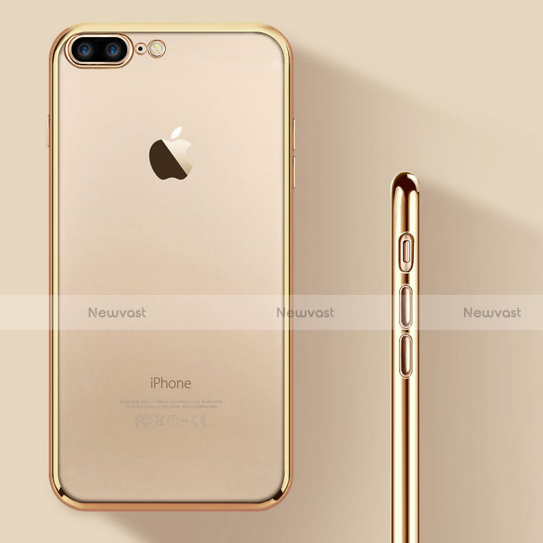 Ultra-thin Transparent TPU Soft Case A08 for Apple iPhone 8 Plus Gold