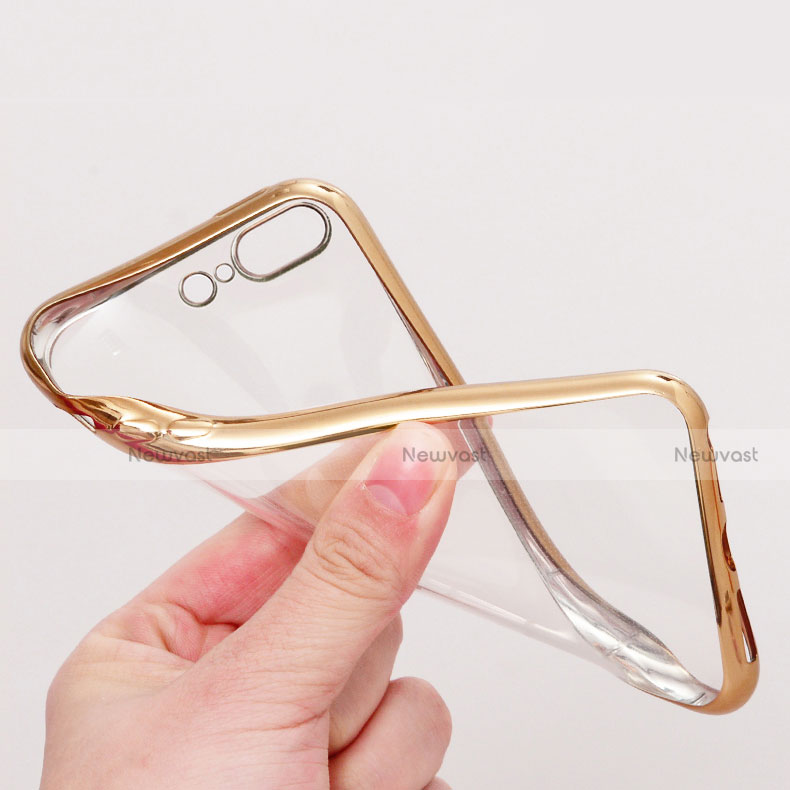Ultra-thin Transparent TPU Soft Case A08 for Apple iPhone 8 Plus Gold
