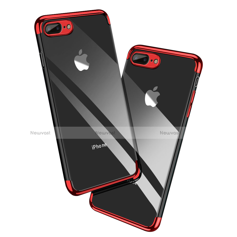 Ultra-thin Transparent TPU Soft Case A12 for Apple iPhone 7 Plus Red