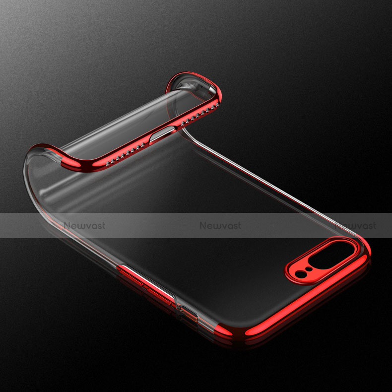 Ultra-thin Transparent TPU Soft Case A12 for Apple iPhone 7 Plus Red