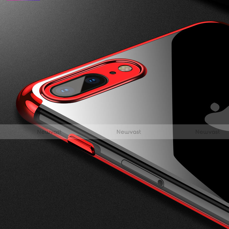 Ultra-thin Transparent TPU Soft Case A12 for Apple iPhone 8 Plus Red