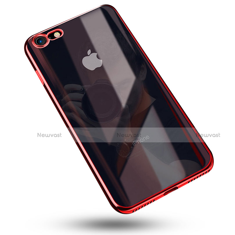 Ultra-thin Transparent TPU Soft Case C02 for Apple iPhone 8 Red