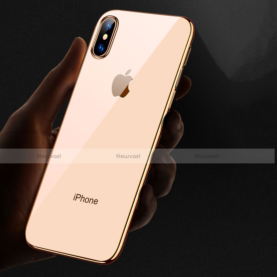 Ultra-thin Transparent TPU Soft Case C11 for Apple iPhone X Gold