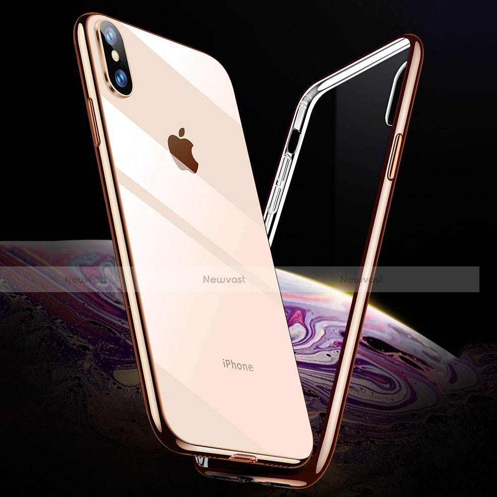 Ultra-thin Transparent TPU Soft Case C11 for Apple iPhone X Gold