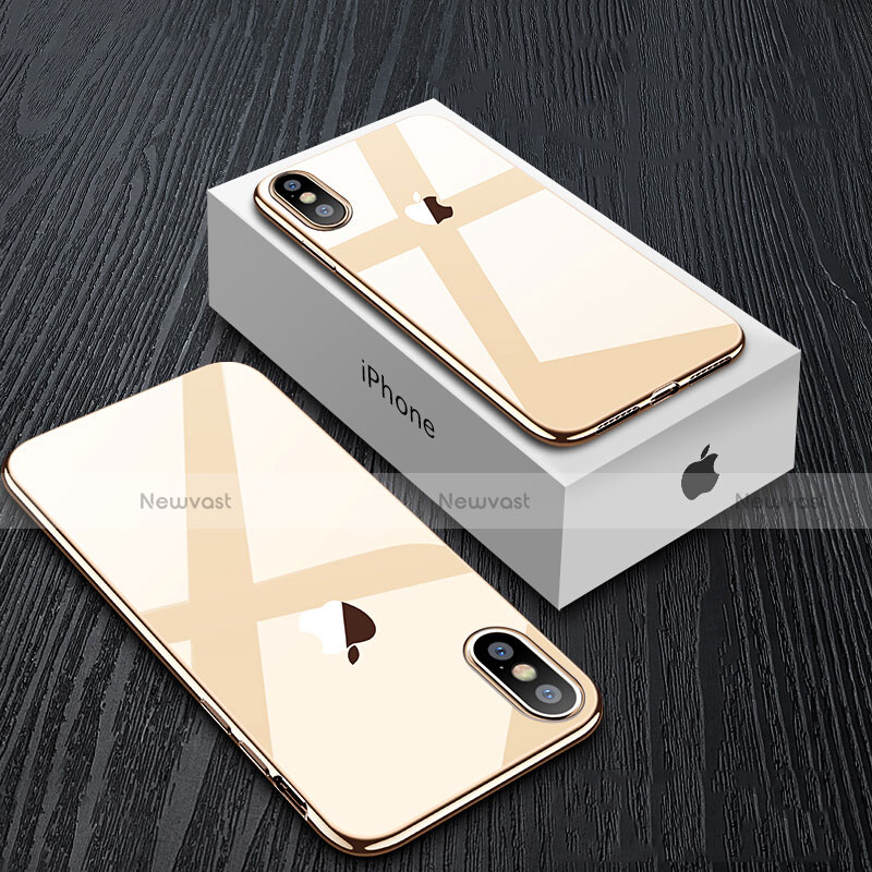 Ultra-thin Transparent TPU Soft Case C11 for Apple iPhone Xs Gold