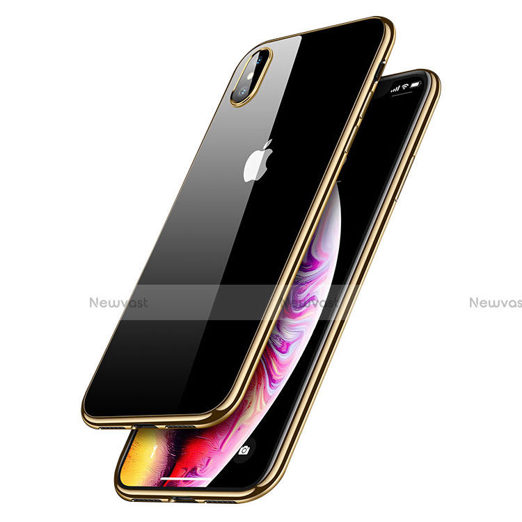 Ultra-thin Transparent TPU Soft Case C12 for Apple iPhone X Gold