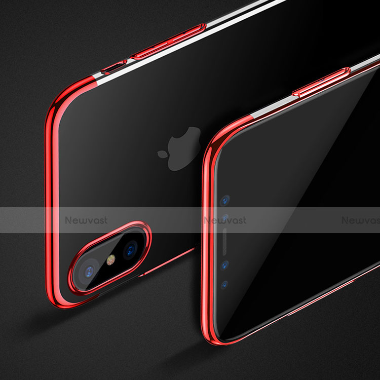 Ultra-thin Transparent TPU Soft Case C16 for Apple iPhone X Red