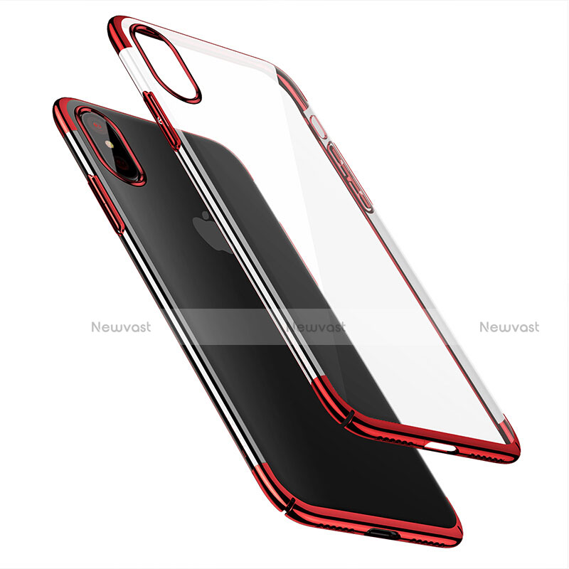 Ultra-thin Transparent TPU Soft Case C16 for Apple iPhone Xs Max Red